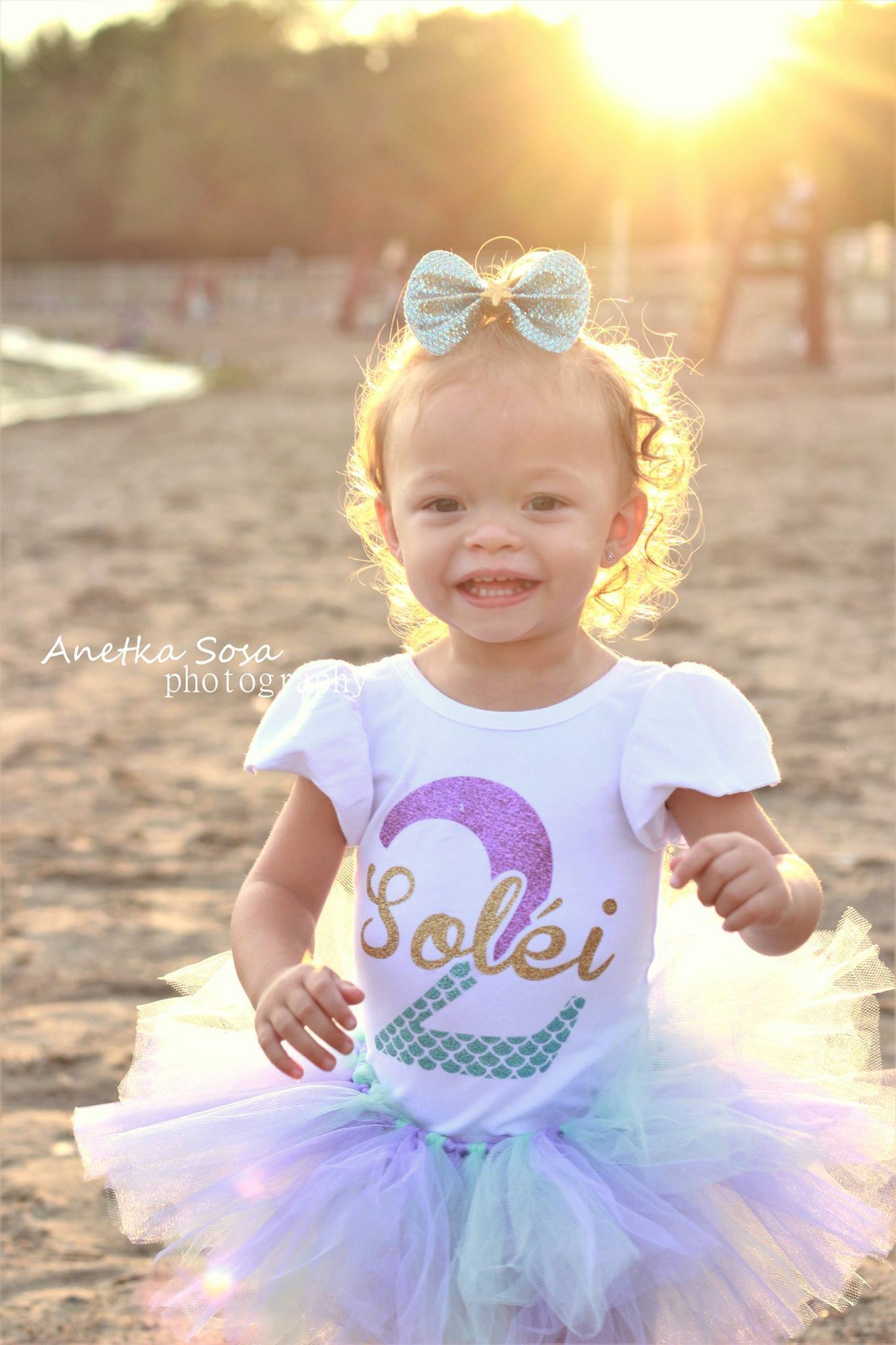 Girl's Personalized Mermaid Birthday Top - Squishy Cheeks