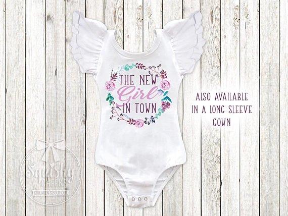 Girl's Personalized New Girl In Town Top - Squishy Cheeks