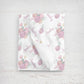 Girl's Personalized Pink Floral Swaddle Blanket - Squishy Cheeks