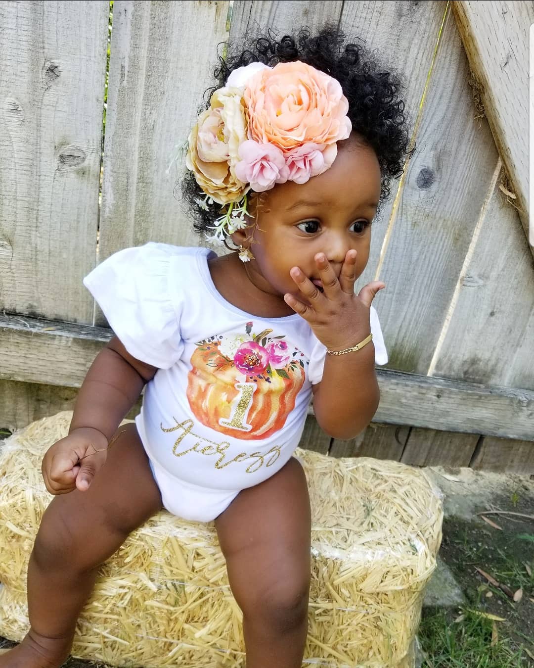 Girl's Personalized Pumpkin Birthday Top - Squishy Cheeks