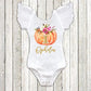 Girl's Personalized Pumpkin Birthday Top - Squishy Cheeks