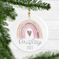 Girls Personalized Rainbow Christmas Ornament - Squishy Cheeks