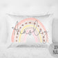Girl's Personalized Rainbow Name Pillow Case - Squishy Cheeks