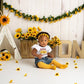 Girl's Personalized Sunflower Birthday Outfit - Squishy Cheeks