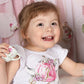 Girl's Personalized Tea Party Birthday Top - Squishy Cheeks