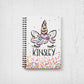 Girl's Personalized Unicorn Notebook - Squishy Cheeks