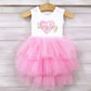 Girls Personalized Valentines Day Dress Lavender Fluffy Dress with Name - Squishy Cheeks