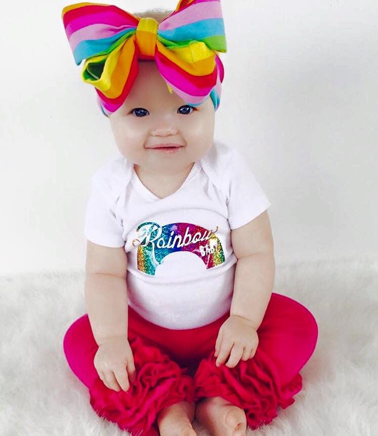 Girl's Rainbow Baby Top - Squishy Cheeks