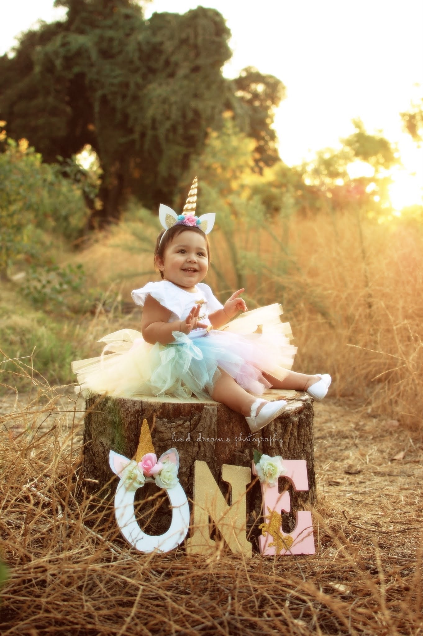 Girl's Rainbow Unicorn Birthday Outfit - Squishy Cheeks