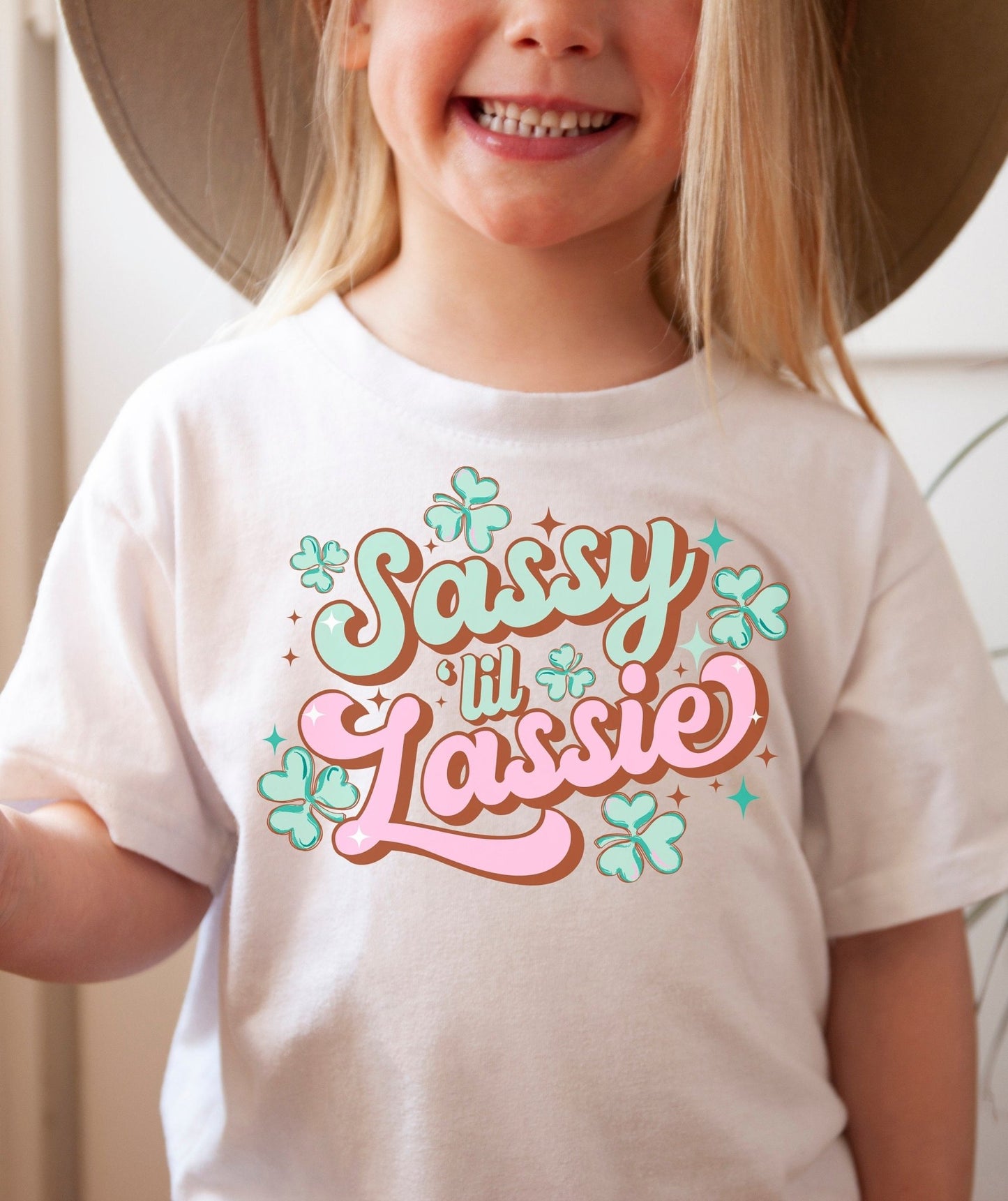 Girls St Patricks Day Onesie® Sassy Lil Lassie St Patricks Day Bubble Romper Toddler Sweatsuit - Squishy Cheeks