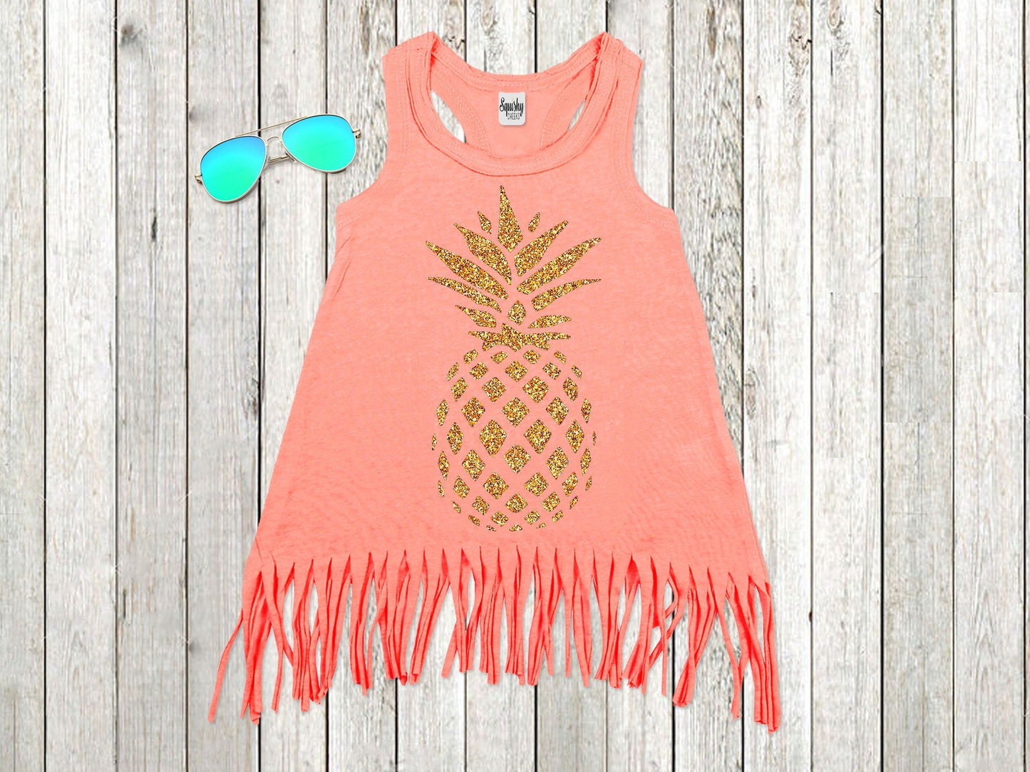 Girl's Summer Dress - Pineapple and Beach Beauty - Squishy Cheeks