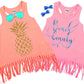 Girl's Summer Dress - Pineapple and Beach Beauty - Squishy Cheeks