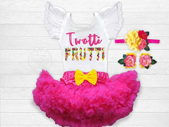 Girl's Twotti Frutti 2nd Birthday Outfit - Squishy Cheeks