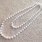 Glass Pearl Necklace - White or Ivory (High Quality) - Squishy Cheeks