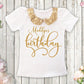 Gold Sequin Collar Birthday Shirt - Squishy Cheeks