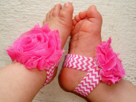 Hot Pink Chevron Piggy Petals - Squishy Cheeks