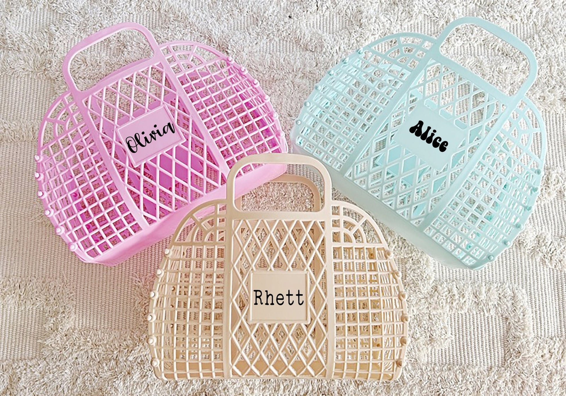 Jelly Baskets Personalized Easter Basket Custom - Squishy Cheeks