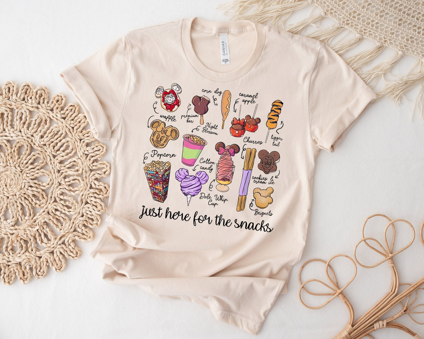 Just Here for the Snacks Orlando Vacation Shirt Mouse Vacation Shirt - Squishy Cheeks