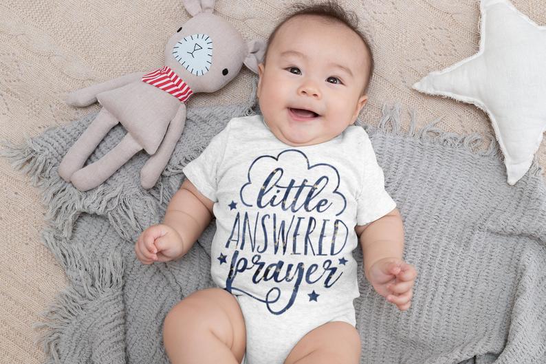 Little Answered Prayer Newborn Baby Onesie® - Squishy Cheeks