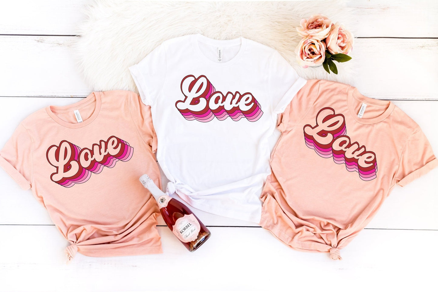 Love Valentine Shirt for Her Womans Retro Love Shirt - Squishy Cheeks