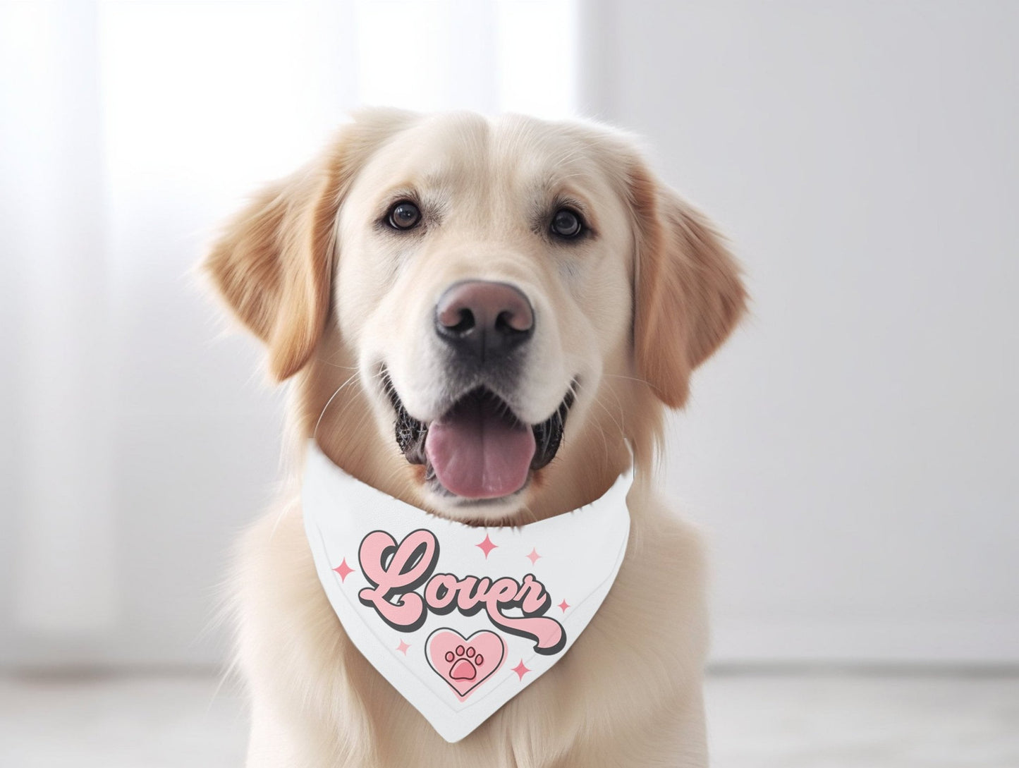 Lover Funny Valentine's Day Dog Bandana Valentines Holiday Dog Bandana - Squishy Cheeks