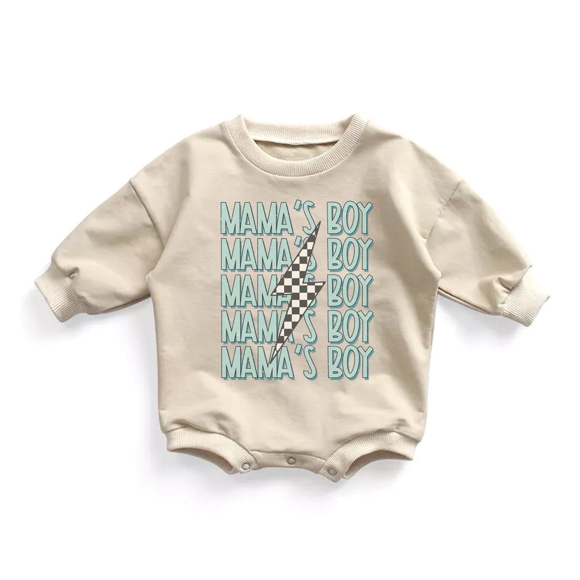 Mama and Mama's Boy Rocker Matching Mom Kids Sweatshirts Mother's Day Mommy and Me Mother Son Shirts - Squishy Cheeks