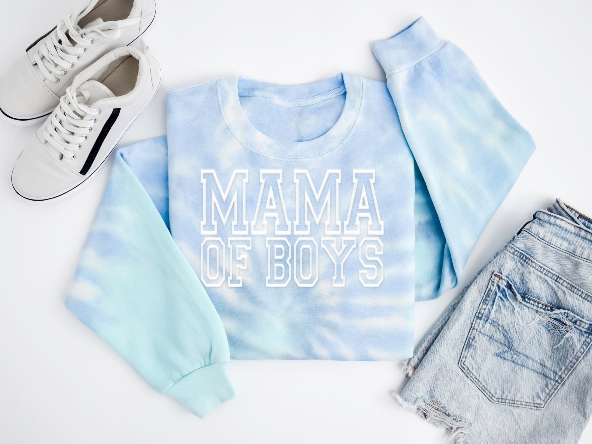 Mama Life Tie Dye Sweatshirt Gift for Mothers Day - Squishy Cheeks