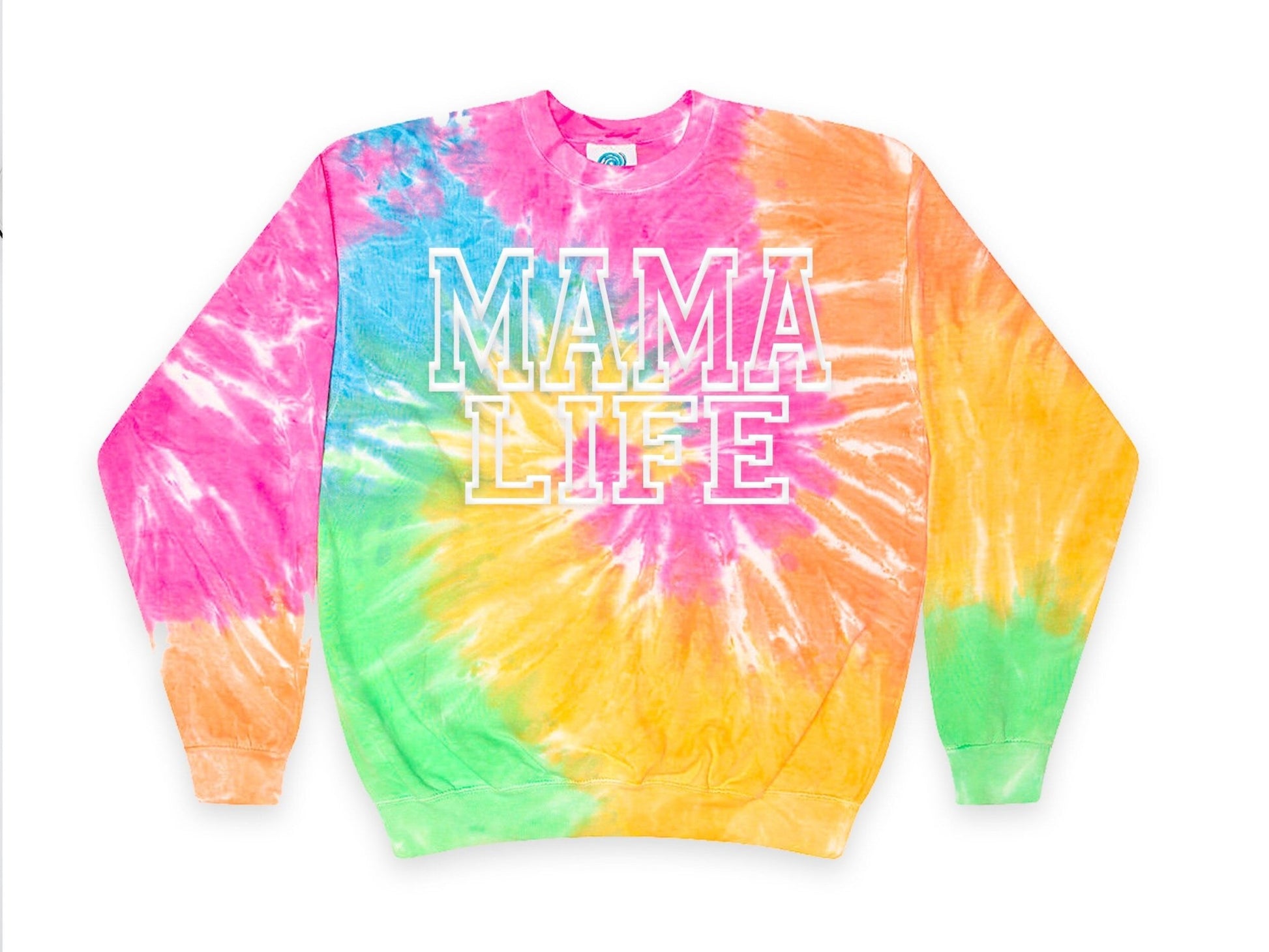 Mama of Boys Tie Dye Sweatshirt, Mothers Day Gift - Squishy Cheeks