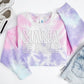 Mama of Girls Tie Dye Sweatshirt Mothers Day Gift - Squishy Cheeks