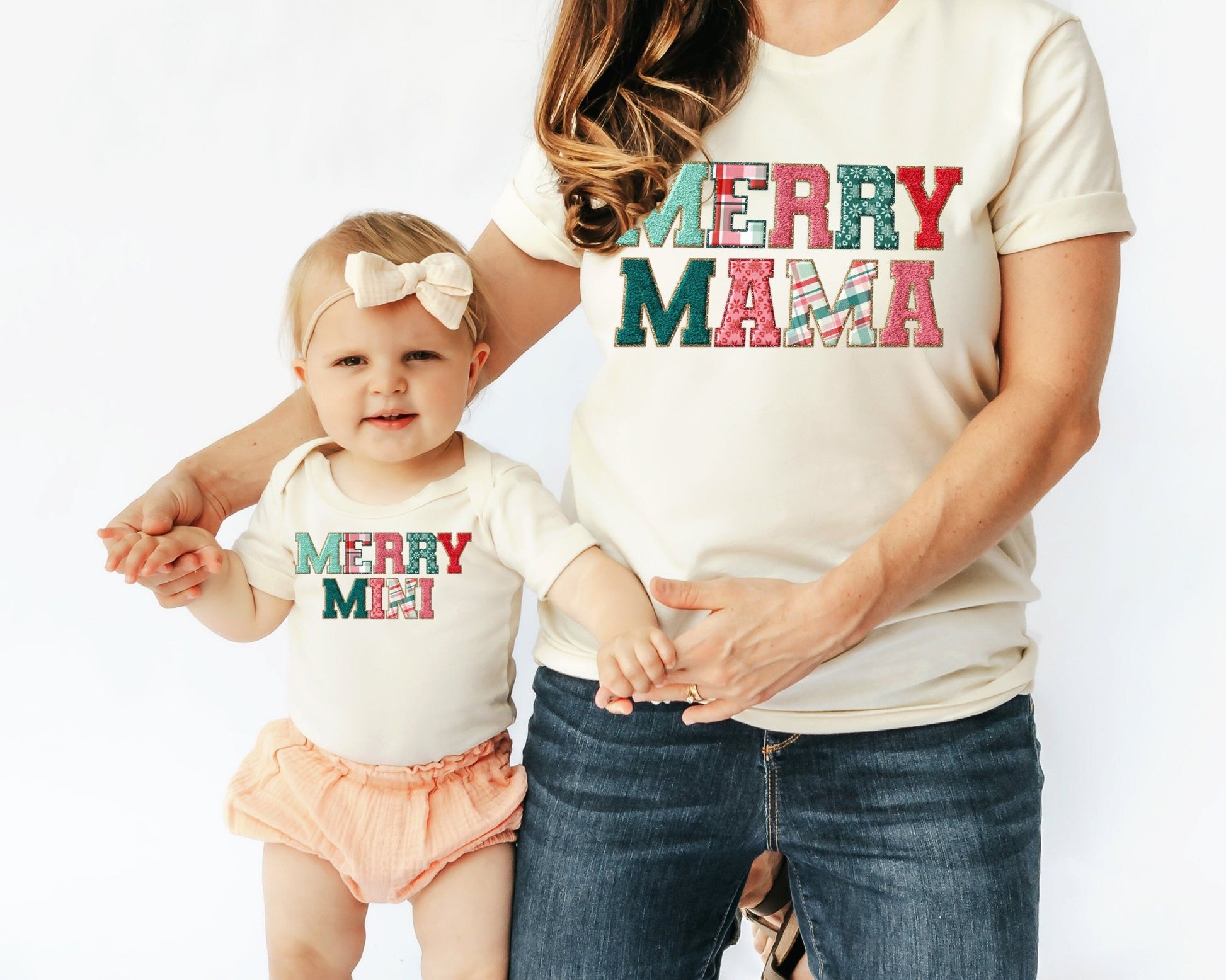 Matching Mom Kids Christmas Sweatshirts Christmas Family Shirts Mama and Mini - Squishy Cheeks