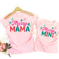 Merry Mama and Mini Matching Christmas Pink Sweatshirts tee shirts - Squishy Cheeks