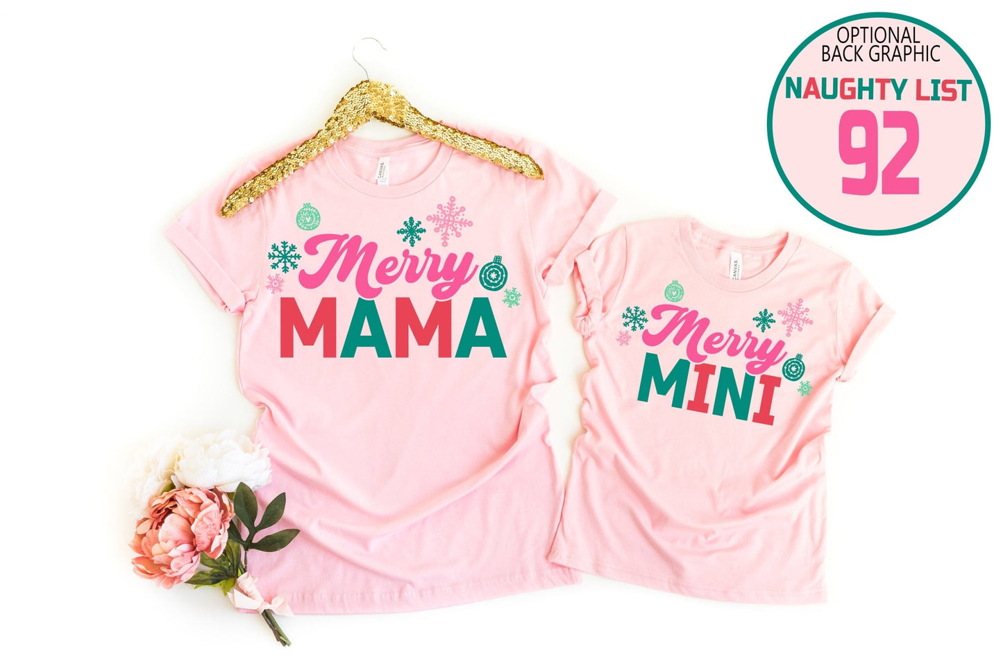 Merry Mama & Mini Bright Christmas T-Shirts - Squishy Cheeks