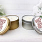 Mom's Last Nerve Funny Mother's Day Calming Soy Candle Gold Candle Silver Tin - Squishy Cheeks