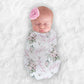 New Baby Girl Personalized Floral Gift Set - Squishy Cheeks