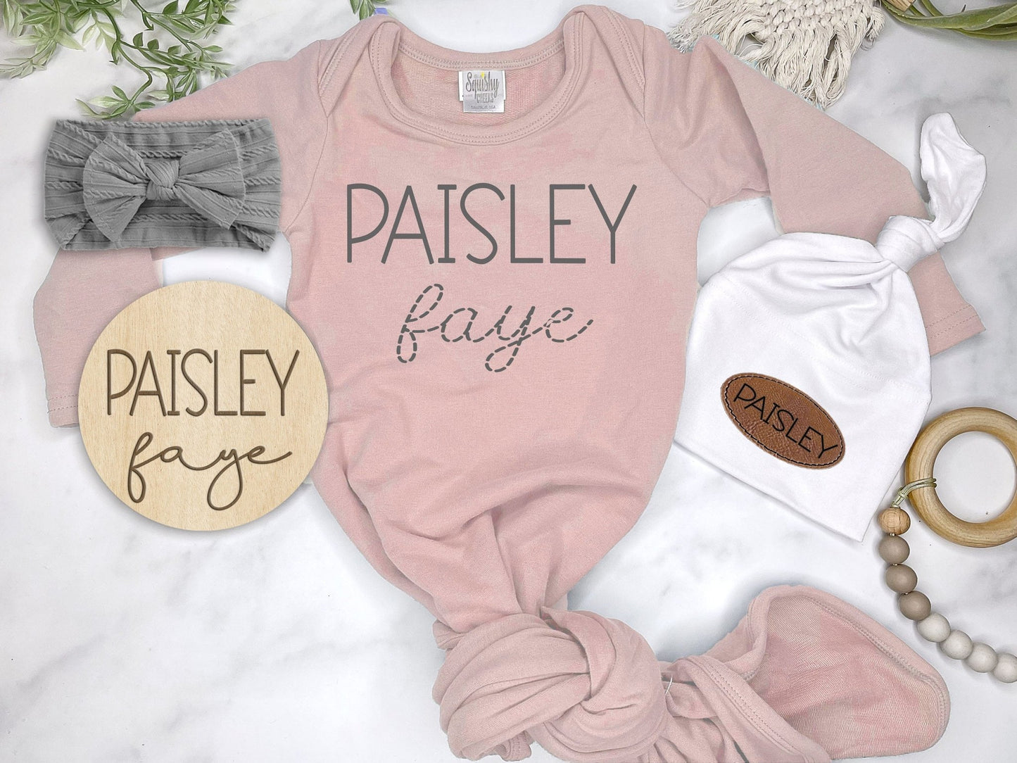 Newborn Baby Girl Hospital Outfit - Squishy Cheeks