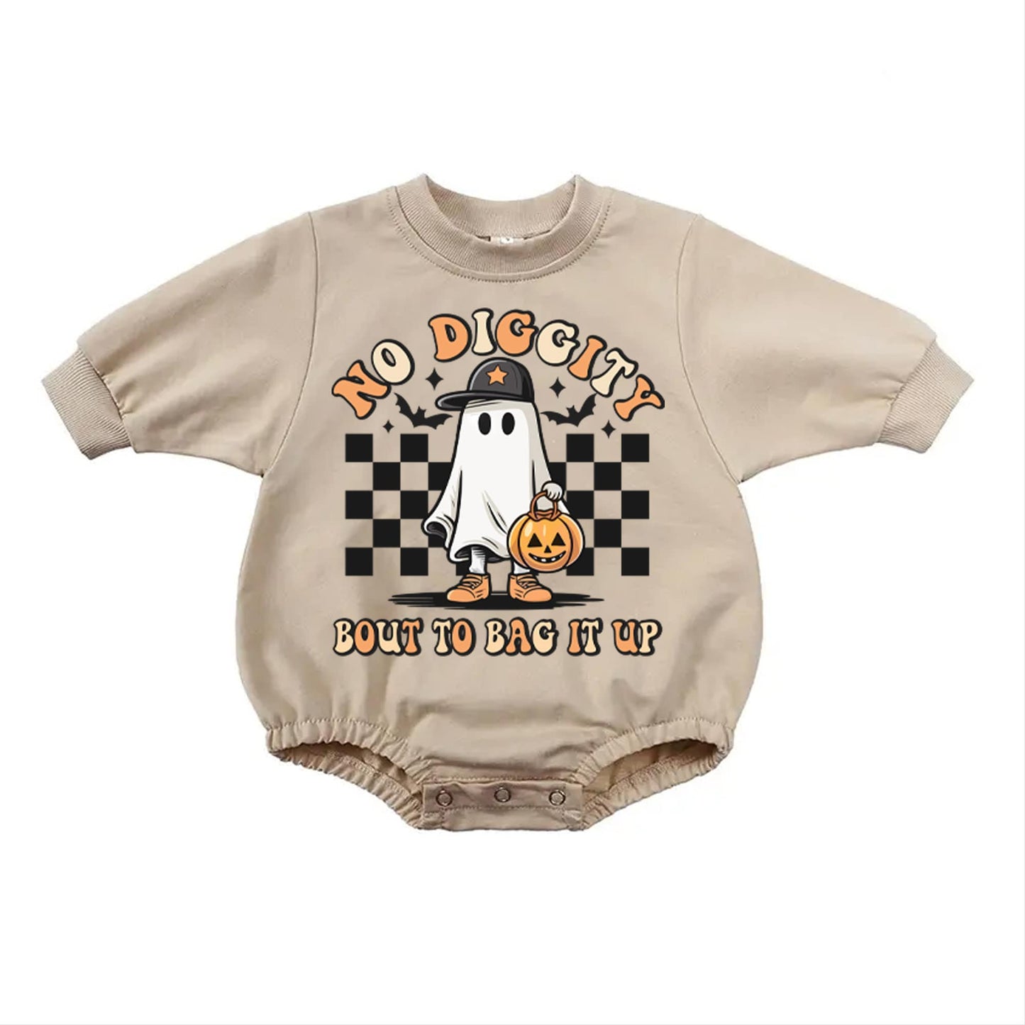 No Diggity Bout To Bag it Up Boy Halloween Costume Baby Boy 90s Outfit Boy Halloween Shirt Trick or Treat Shirt - Squishy Cheeks