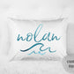 Ocean Surf Wave Theme Bedroom Custom Name Pillow Wave Surf 20x30 Standard Pillow - Squishy Cheeks