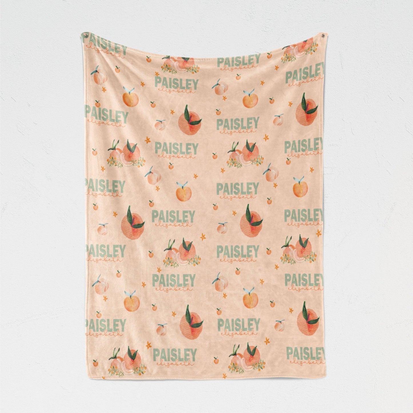 Peachy Plush Nursery Blanket - Squishy Cheeks