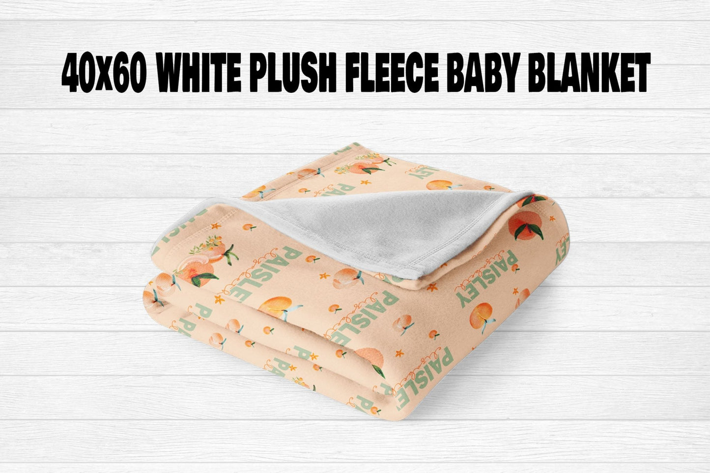 Peachy Plush Nursery Blanket - Squishy Cheeks