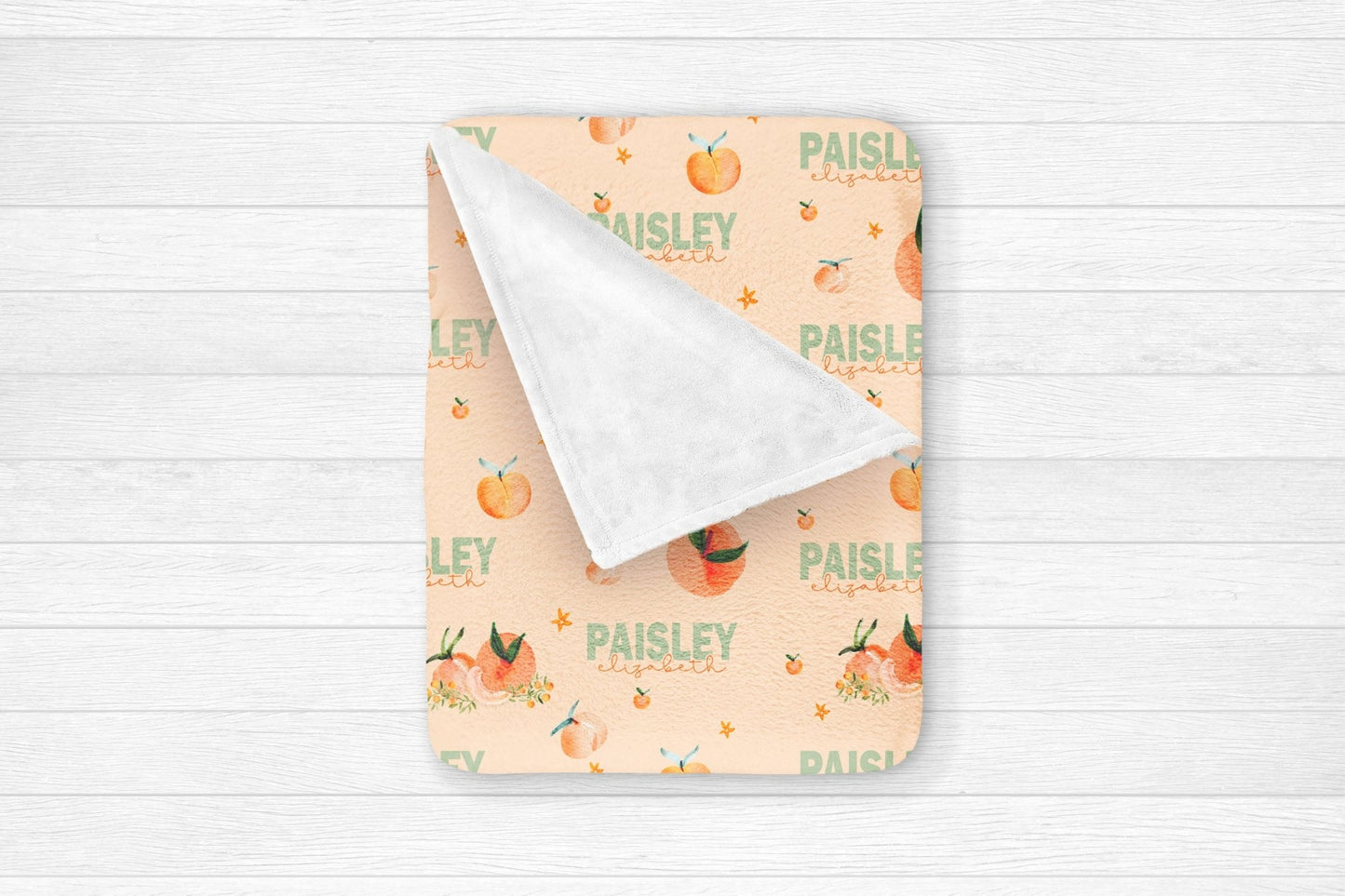 Peachy Plush Nursery Blanket - Squishy Cheeks