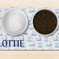 Personalized Blue Toile Easter Dog Mat Pet Placemat Cat Food Mat - Squishy Cheeks