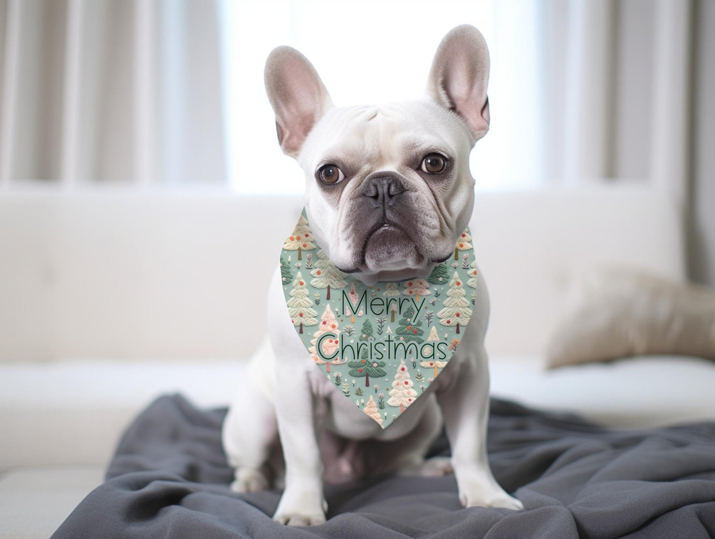 Personalized Christmas Dog Bandana Holiday Dog Accessory - Squishy Cheeks