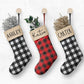 Personalized Christmas Plaid Stocking - Squishy Cheeks