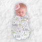 Personalized Dinosaur Baby Swaddle Blanket - Squishy Cheeks