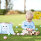 Personalized Easter Basket Custom Monogram Plush Easter Basket Baby Boy Easter Basket Baby Girl Easter Basket Kid Easter Egg Hunt Basket - Squishy Cheeks