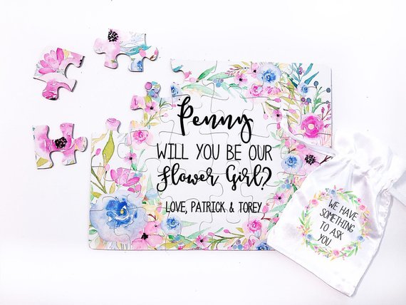 Personalized Flower Girl Proposal Puzzle - Squishy Cheeks