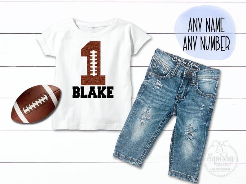 Personalized Football Birthday Outfit - Squishy Cheeks