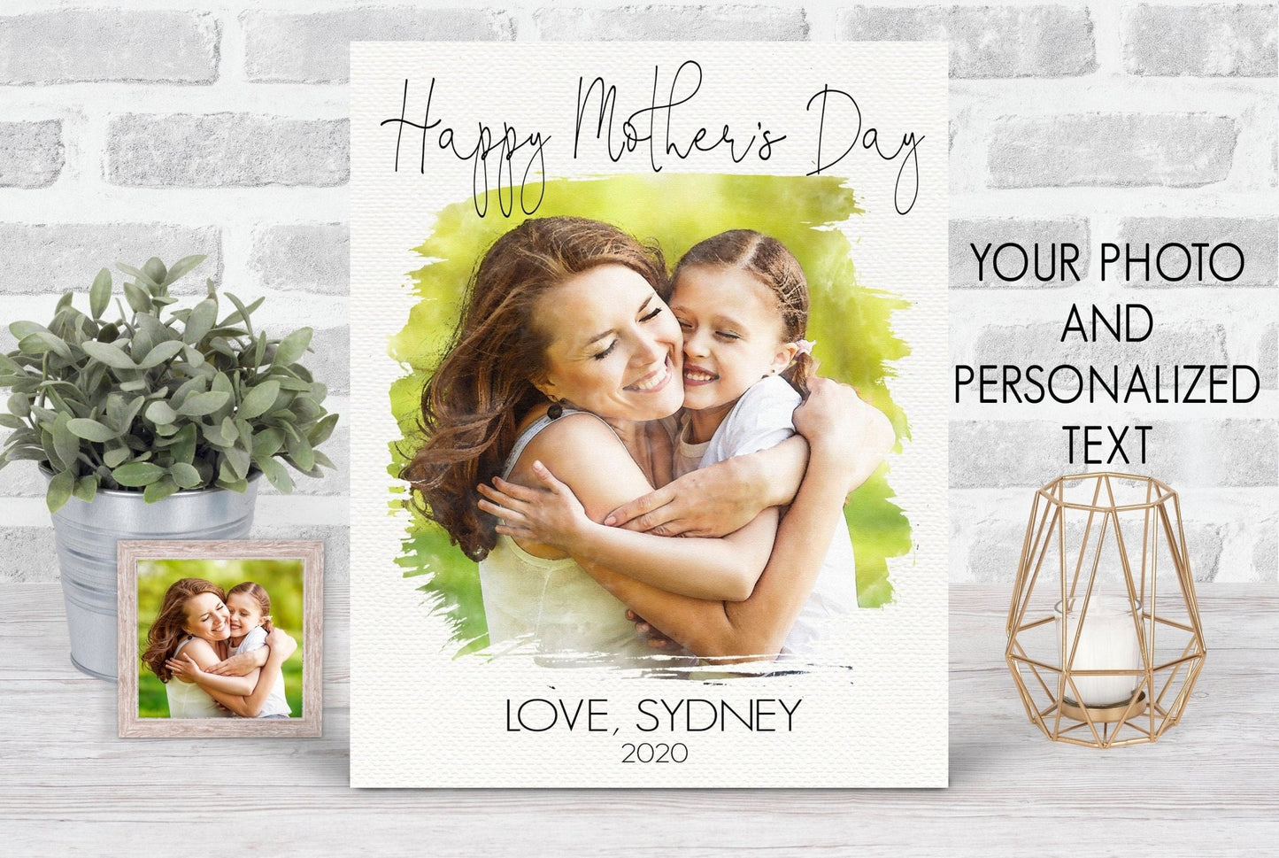 Personalized Happy Mother's Day Photo Wall Art - Squishy Cheeks