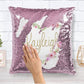Personalized Heart Sequin Pillow - Squishy Cheeks