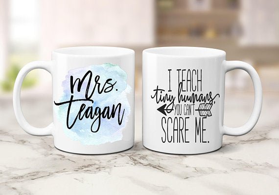 Personalized I Teach Tiny Humans Teacher Coffee Mug - Squishy Cheeks